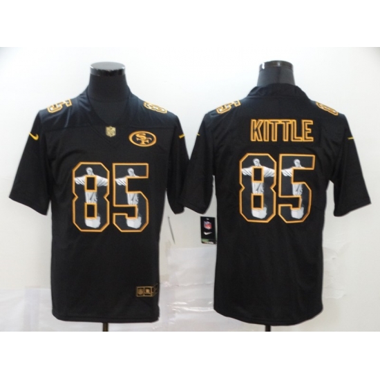 Men San Francisco 49ers 85 George Kittle Jesus Faith Black Vapor Untouchable Stitched NFL Nike Limited Jersey Men San Francisco 49ers 85 George Kittle Jesus Faith Black Vapor Untouchable Stitched NFL Nike Limited Jersey