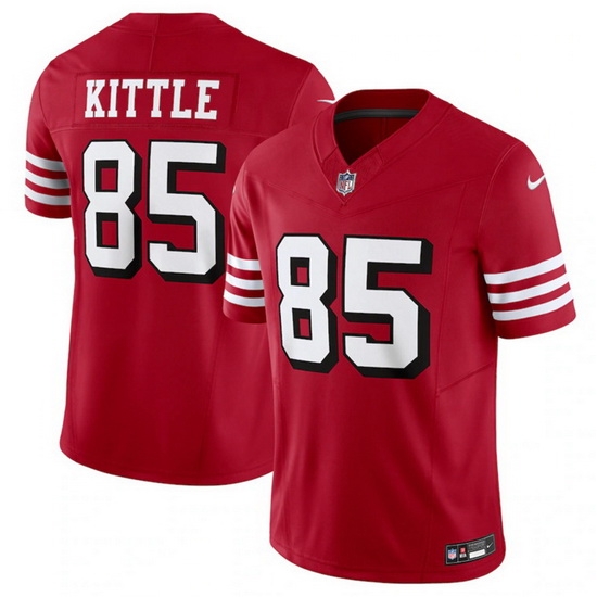 Men San Francisco 49ers 85 George Kittle New Red 2023 F.U.S.E. Vapor Untouchable Limited Stitched Football Jersey Men San Francisco 49ers 85 George Kittle New Red 2023 F.U.S.E. Vapor Untouchable Limited Stitched Football Jersey