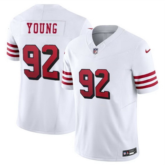 Men San Francisco 49ers 92 Chase Young New White 2023 F U S E Stitched Football Jersey Men San Francisco 49ers 92 Chase Young New White 2023 F U S E Stitched Football Jersey