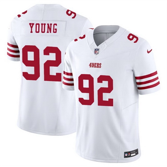 Men San Francisco 49ers 92 Chase Young White 2023 F U S E Stitched Football Jersey Men San Francisco 49ers 92 Chase Young White 2023 F U S E Stitched Football Jersey
