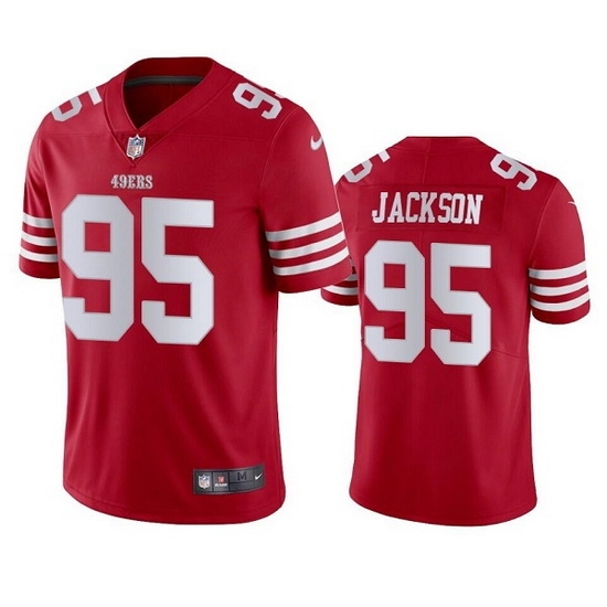 Men San Francisco 49ers 95 Drake Jackson 2022 Red Vapor Untouchable Stitched Football Jersey Men San Francisco 49ers 95 Drake Jackson 2022 Red Vapor Untouchable Stitched Football Jersey