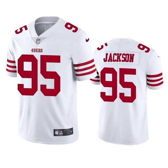 Men San Francisco 49ers 95 Drake Jackson 2022 White Vapor Untouchable Stitched Football Jersey Men San Francisco 49ers 95 Drake Jackson 2022 White Vapor Untouchable Stitched Football Jersey