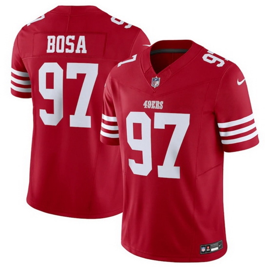 Men San Francisco 49ers 97 Nick Bosa Red 2023 F.U.S.E. Vapor Untouchable Limited Stitched Football Jersey Men San Francisco 49ers 97 Nick Bosa Red 2023 F.U.S.E. Vapor Untouchable Limited Stitched Football Jersey
