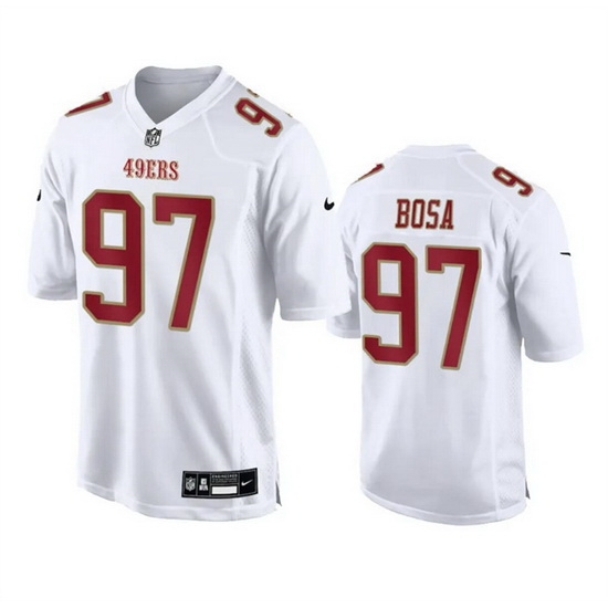 Men San Francisco 49ers 97 Nick Bosa White Fashion Vapor Untouchable Limited Stitched Football Jersey Men San Francisco 49ers 97 Nick Bosa White Fashion Vapor Untouchable Limited Stitched Football Jersey