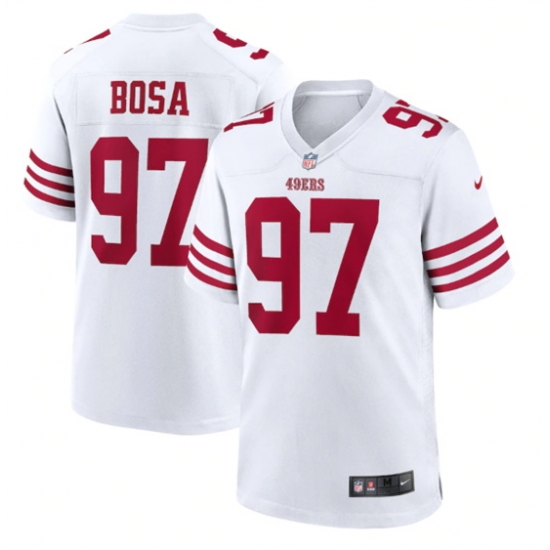 Men San Francisco 49ers 97 Nike Bosa 2022 New White Stitched Game Jersey Men San Francisco 49ers 97 Nike Bosa 2022 New White Stitched Game Jersey