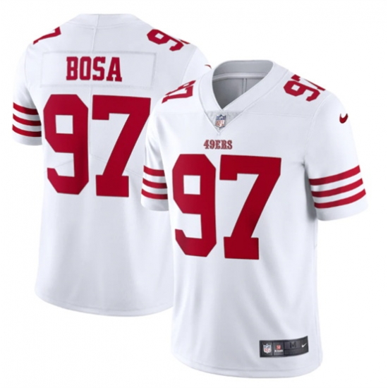Men San Francisco 49ers 97 Nike Bosa 2022 New White Vapor Untouchable Stitched Jersey Men San Francisco 49ers 97 Nike Bosa 2022 New White Vapor Untouchable Stitched Jersey