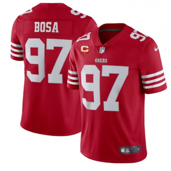 Men San Francisco 49ers 97 Nike Bosa 2022 Red With 1 Star C Patch Vapor Untouchable Limited Stitched Football Jersey Men San Francisco 49ers 97 Nike Bosa 2022 Red With 1 Star C Patch Vapor Untouchable Limited Stitched Football Jersey