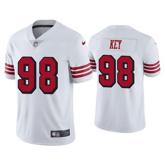 Men San Francisco 49ers 98 Arden Key Color Rush White Vapor Limited Jersey Men San Francisco 49ers 98 Arden Key Color Rush White Vapor Limited Jersey