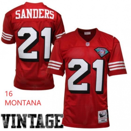 Men Sanfrancisco 49ers 16 Montana Red Throwback Jersey Men Sanfrancisco 49ers 16 Montana Red Throwback Jersey