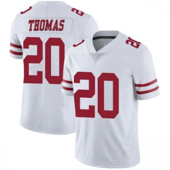 Men Sanfrancisco 49ers #20 Ambry Thomas White Vapor Limited Jersey Men Sanfrancisco 49ers #20 Ambry Thomas White Vapor Limited Jersey