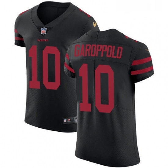 Mens Nike San Francisco 49ers 10 Jimmy Garoppolo Black Alternate Vapor Untouchable Elite Player NFL Jersey Mens Nike San Francisco 49ers 10 Jimmy Garoppolo Black Alternate Vapor Untouchable Elite Player NFL Jersey
