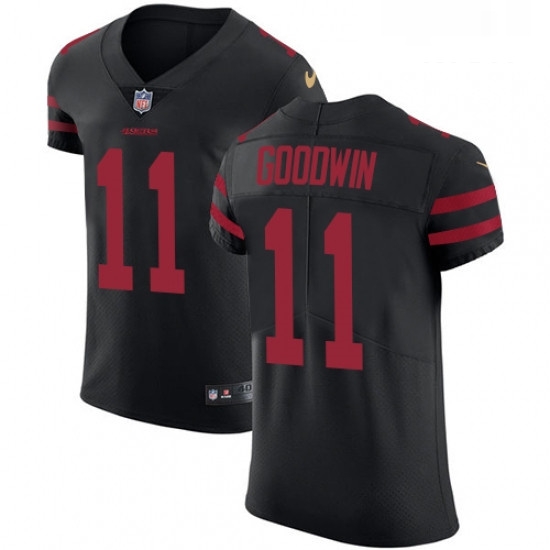 Mens Nike San Francisco 49ers 11 Marquise Goodwin Black Alternate Vapor Untouchable Elite Player NFL Jersey Mens Nike San Francisco 49ers 11 Marquise Goodwin Black Alternate Vapor Untouchable Elite Player NFL Jersey