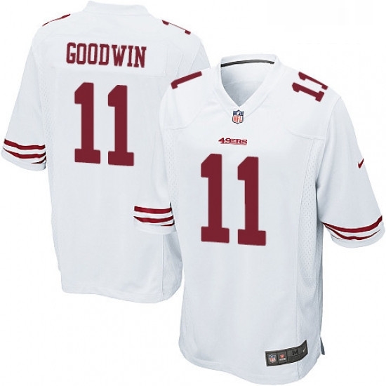 Mens Nike San Francisco 49ers 11 Marquise Goodwin Game White NFL Jersey Mens Nike San Francisco 49ers 11 Marquise Goodwin Game White NFL Jersey