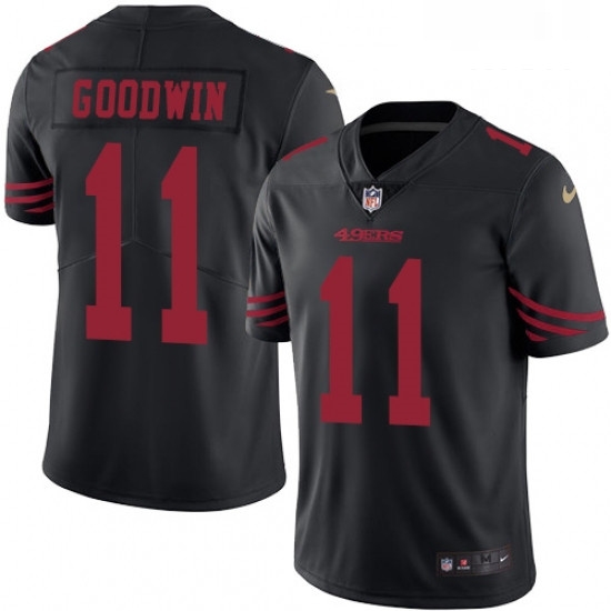 Mens Nike San Francisco 49ers 11 Marquise Goodwin Limited Black Rush Vapor Untouchable NFL Jersey Mens Nike San Francisco 49ers 11 Marquise Goodwin Limited Black Rush Vapor Untouchable NFL Jersey