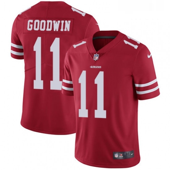 Mens Nike San Francisco 49ers 11 Marquise Goodwin Red Team Color Vapor Untouchable Limited Player NFL Jersey Mens Nike San Francisco 49ers 11 Marquise Goodwin Red Team Color Vapor Untouchable Limited Player NFL Jersey