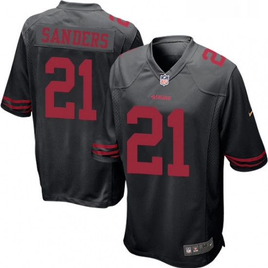 Mens Nike San Francisco 49ers 21 Deion Sanders Game Black NFL Jersey Mens Nike San Francisco 49ers 21 Deion Sanders Game Black NFL Jersey