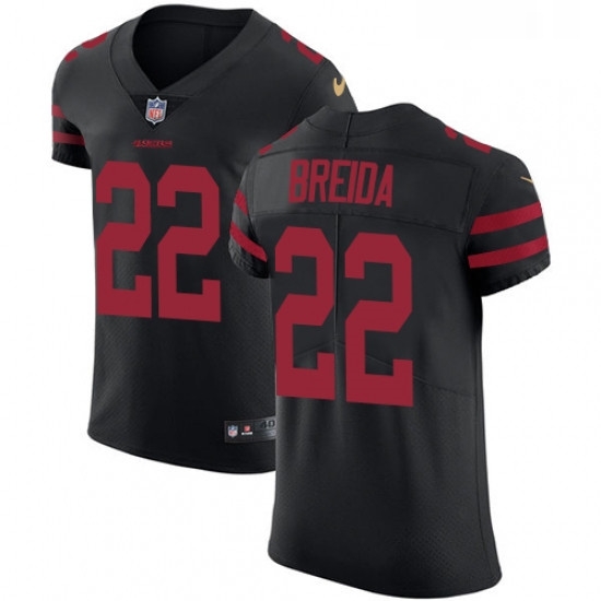 Mens Nike San Francisco 49ers 22 Matt Breida Black Alternate Vapor Untouchable Elite Player NFL Jersey Mens Nike San Francisco 49ers 22 Matt Breida Black Alternate Vapor Untouchable Elite Player NFL Jersey