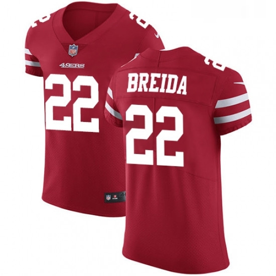 Mens Nike San Francisco 49ers 22 Matt Breida Red Team Color Vapor Untouchable Elite Player NFL Jersey Mens Nike San Francisco 49ers 22 Matt Breida Red Team Color Vapor Untouchable Elite Player NFL Jersey