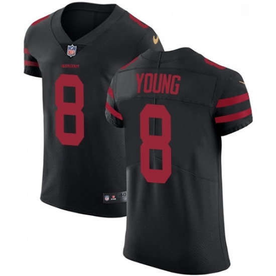 Mens Nike San Francisco 49ers 8 Steve Young Black Alternate Vapor Untouchable Elite Player NFL Jersey Mens Nike San Francisco 49ers 8 Steve Young Black Alternate Vapor Untouchable Elite Player NFL Jersey