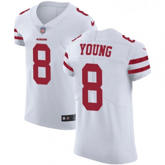 Mens Nike San Francisco 49ers 8 Steve Young White Vapor Untouchable Elite Player NFL Jersey Mens Nike San Francisco 49ers 8 Steve Young White Vapor Untouchable Elite Player NFL Jersey