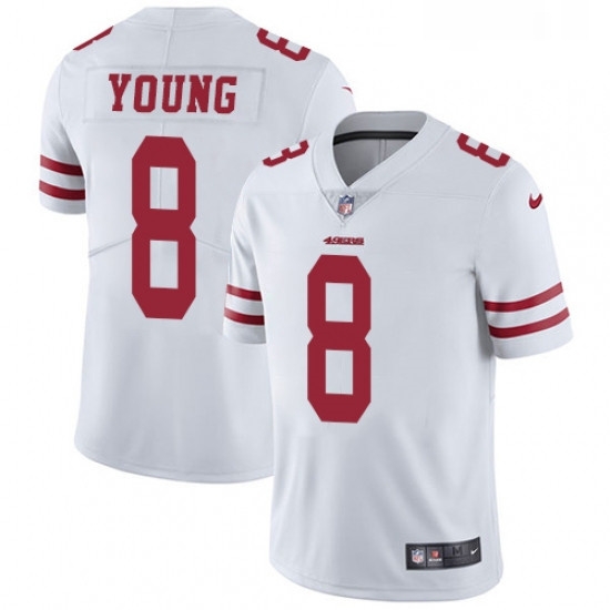 Mens Nike San Francisco 49ers 8 Steve Young White Vapor Untouchable Limited Player NFL Jersey Mens Nike San Francisco 49ers 8 Steve Young White Vapor Untouchable Limited Player NFL Jersey
