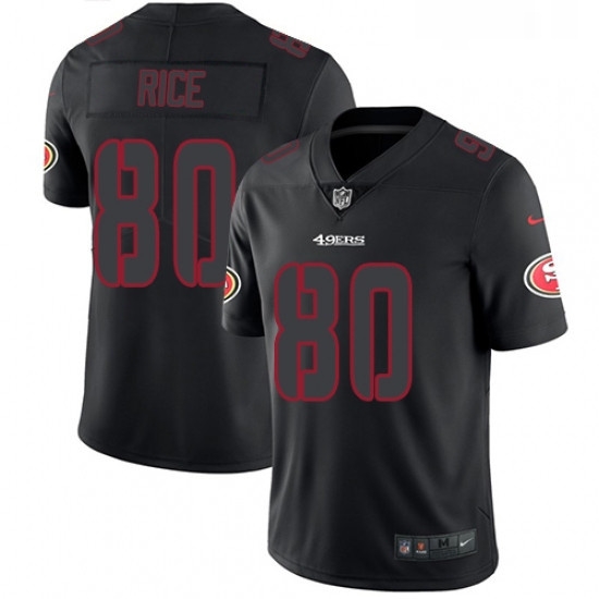 Mens Nike San Francisco 49ers 80 Jerry Rice Limited Black Rush Impact NFL Jersey Mens Nike San Francisco 49ers 80 Jerry Rice Limited Black Rush Impact NFL Jersey
