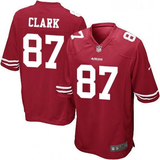 Mens Nike San Francisco 49ers 87 Dwight Clark Game Red Team Color NFL Jersey Mens Nike San Francisco 49ers 87 Dwight Clark Game Red Team Color NFL Jersey