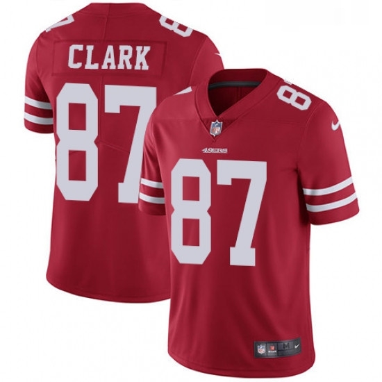 Mens Nike San Francisco 49ers 87 Dwight Clark Red Team Color Vapor Untouchable Limited Player NFL Jersey Mens Nike San Francisco 49ers 87 Dwight Clark Red Team Color Vapor Untouchable Limited Player NFL Jersey
