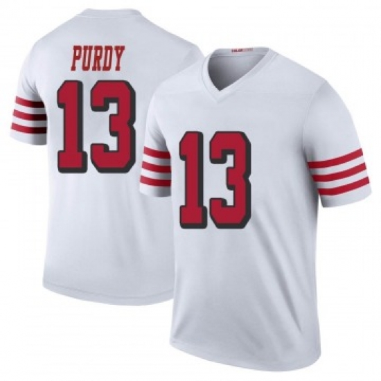 Men's San Francisco 49ers #13 Brock Purdy White Stitched Jersey Men's San Francisco 49ers #13 Brock Purdy White Stitched Jersey