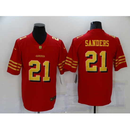 Men's San Francisco 49ers #21 Deion Sanders Red Gold Untouchable Limited Jersey Men's San Francisco 49ers #21 Deion Sanders Red Gold Untouchable Limited Jersey