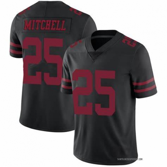 Men's San Francisco 49ers #25 Eli Mitchell Black Vapor Untouchable Limited Jersey Men's San Francisco 49ers #25 Eli Mitchell Black Vapor Untouchable Limited Jersey