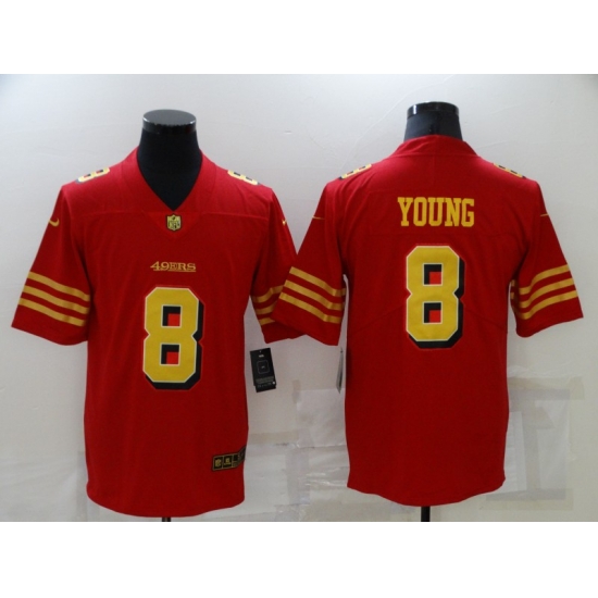 Men's San Francisco 49ers #8 Steve Young Red Gold Untouchable Limited Jersey Men's San Francisco 49ers #8 Steve Young Red Gold Untouchable Limited Jersey