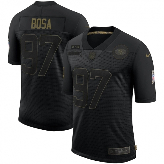 Men's San Francisco 49ers #97 Nick Bosa Black 2020 Salute To Service Limited Jersey Men's San Francisco 49ers #97 Nick Bosa Black 2020 Salute To Service Limited Jersey