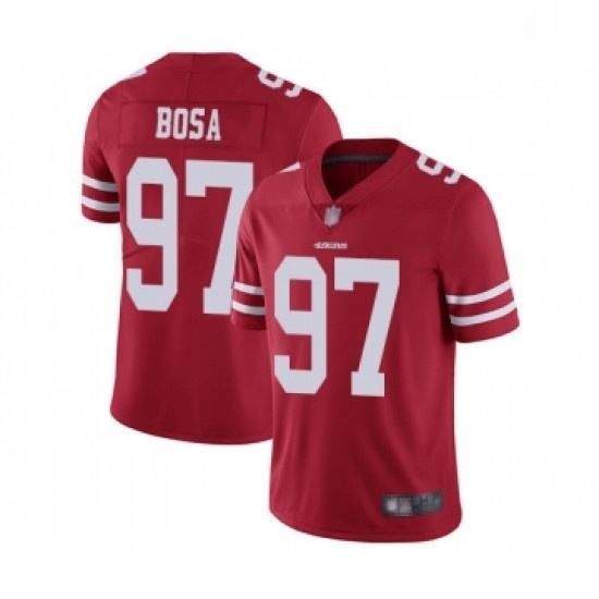 Mens San Francisco 49ers 97 Nick Bosa Red Team Color Vapor Untouchable Limited Player Football Jersey Mens San Francisco 49ers 97 Nick Bosa Red Team Color Vapor Untouchable Limited Player Football Jersey