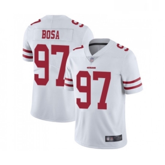Mens San Francisco 49ers 97 Nick Bosa White Vapor Untouchable Limited Player Football Jersey Mens San Francisco 49ers 97 Nick Bosa White Vapor Untouchable Limited Player Football Jersey
