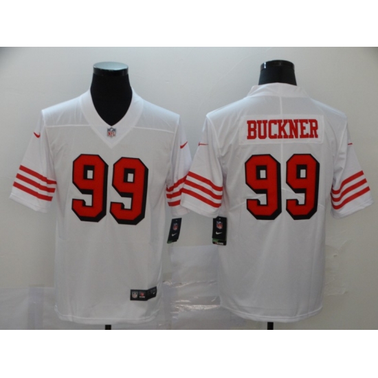 Men's San Francisco 49ers DeForest Buckner 99 White Nike Scarlet Player Limited Jersey Men's San Francisco 49ers DeForest Buckner 99 White Nike Scarlet Player Limited Jersey