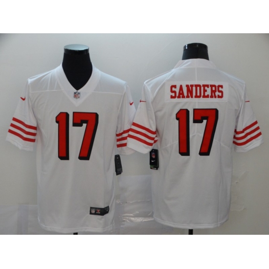Men's San Francisco 49ers Emmanuel Sanders 17 White Nike Scarlet Player Limited Jersey Men's San Francisco 49ers Emmanuel Sanders 17 White Nike Scarlet Player Limited Jersey