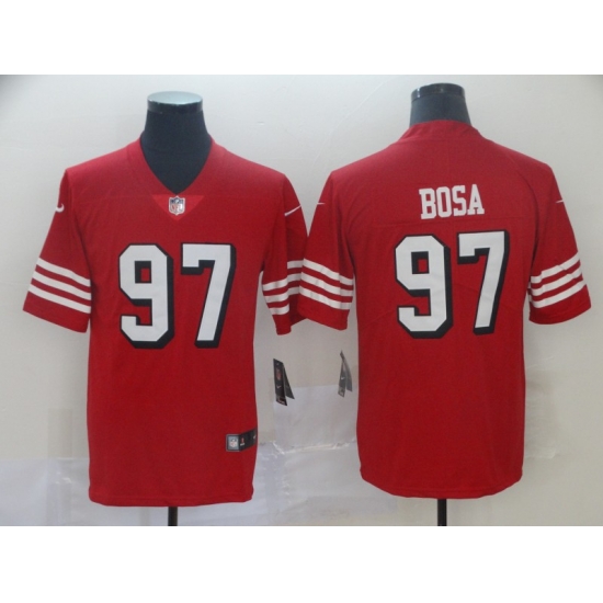 Men's San Francisco 49ers Nick Bosa 97 Red Nike Scarlet Player Limited Jersey Men's San Francisco 49ers Nick Bosa 97 Red Nike Scarlet Player Limited Jersey