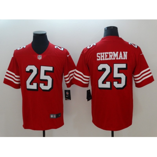 Men's San Francisco 49ers Richard Sherman 25 Red Nike Scarlet Player Limited Jersey Men's San Francisco 49ers Richard Sherman 25 Red Nike Scarlet Player Limited Jersey