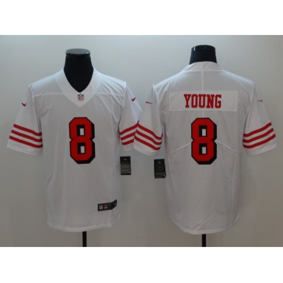 Men's San Francisco 49ers Steve Young 8 White Nike Scarlet Player Limited Jersey Men's San Francisco 49ers Steve Young 8 White Nike Scarlet Player Limited Jersey