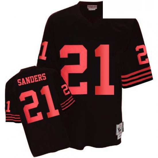 Mitchell and Ness San Francisco 49ers 21 Deion Sanders Authentic Black Throwback NFL Jersey Mitchell and Ness San Francisco 49ers 21 Deion Sanders Authentic Black Throwback NFL Jersey