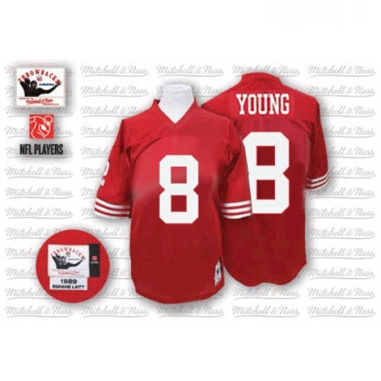 Mitchell and Ness San Francisco 49ers 8 Steve Young Authentic Red Team Color Throwback NFL Jersey Mitchell and Ness San Francisco 49ers 8 Steve Young Authentic Red Team Color Throwback NFL Jersey