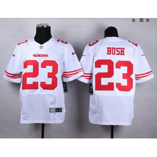 New San Francisco 49ers #23 Reggie Bush White Team Color Men Stitched NFL Elite Jersey New San Francisco 49ers #23 Reggie Bush White Team Color Men Stitched NFL Elite Jersey