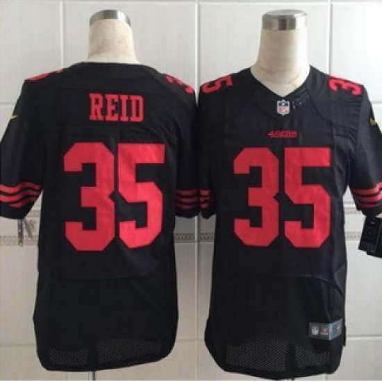 New San Francisco 49ers #35 Eric Reid Black Alternate Men Stitched NFL Elite Jersey New San Francisco 49ers #35 Eric Reid Black Alternate Men Stitched NFL Elite Jersey