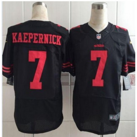 New San Francisco 49ers #7 Colin Kaepernick Black Alternate Men Stitched NFL Elite jersey New San Francisco 49ers #7 Colin Kaepernick Black Alternate Men Stitched NFL Elite jersey
