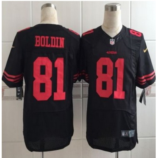 New San Francisco 49ers #81 Anquan Boldin Black Alternate Men Stitched NFL Elite Jersey New San Francisco 49ers #81 Anquan Boldin Black Alternate Men Stitched NFL Elite Jersey