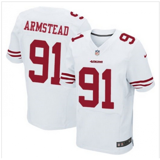 New San Francisco 49ers #91 Arik Armstead White Mens Stitched NFL Elite Jersey New San Francisco 49ers #91 Arik Armstead White Mens Stitched NFL Elite Jersey
