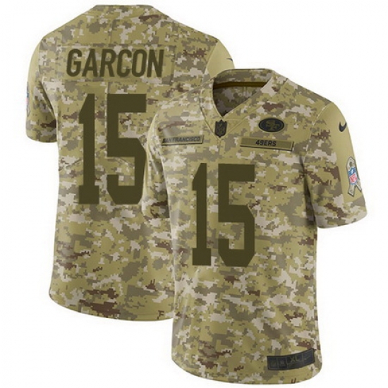 Nike 49ers #15 Pierre Garcon Camo Mens Stitched NFL Limited 2018 Salute To Service Jersey Nike 49ers #15 Pierre Garcon Camo Mens Stitched NFL Limited 2018 Salute To Service Jersey