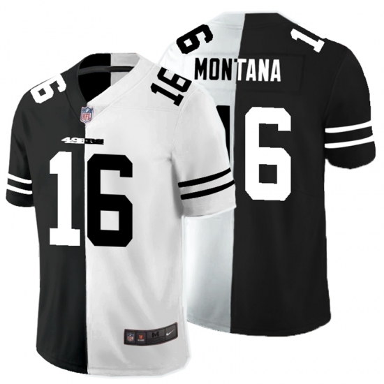 Nike 49ers 16 Joe Montana Black And White Split Vapor Untouchable Limited Jersey Nike 49ers 16 Joe Montana Black And White Split Vapor Untouchable Limited Jersey