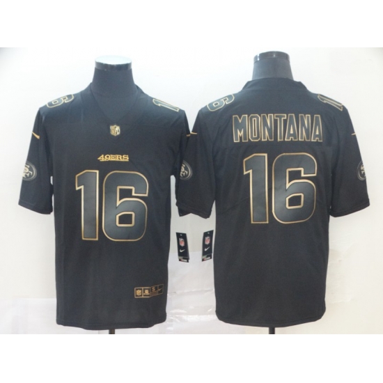 Nike 49ers 16 Joe Montana Black Gold Vapor Untouchable Limited Jersey Nike 49ers 16 Joe Montana Black Gold Vapor Untouchable Limited Jersey